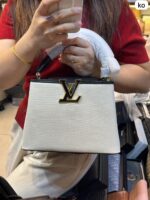 Vanilla White & Black 25 cm Luxury Iconic Designer Bag - Image 3