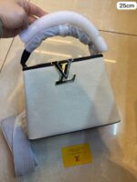 Vanilla White & Black 25 cm Luxury Iconic Designer Bag - Image 2