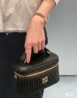 Midnight Black 20cm Luxury Iconic Designer Bag - Image 2