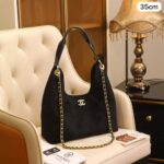 Black Velour 35cm Luxury Iconic Designer Bag