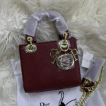 Burgundy 14x18cm Luxury Iconic Designer Bag