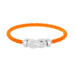 FORCE LARGE HORSESHOE CLASP METAL BRACELET - 4. Orange nylon rope 5. Sky blue wire rope