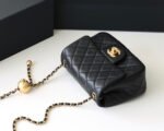 FLAP BAG 17CM GOLD HARDWARE BLACK LAMBSKIN - Image 10