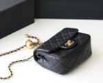 FLAP BAG 17CM GOLD HARDWARE BLACK LAMBSKIN - Image 11