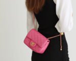 FLAP BAG 17CM PINK LAMBSKIN GOLD HARDWARE - Image 5