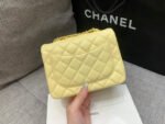 MINI SQUARE FLAP BAG 17CM YELLOW LAMBSKIN GOLD HARDWARE - Image 6