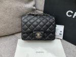 MINI SQUARE FLAP BAG 17CM BLACK CAVIAR SILVER HARDWARE - Image 2