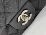 MINI SQUARE FLAP BAG 17CM BLACK CAVIAR SILVER HARDWARE - Image 12