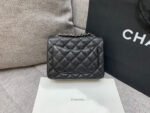 MINI SQUARE FLAP BAG 17CM BLACK CAVIAR SILVER HARDWARE - Image 17
