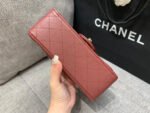 MINI RECTANGLE FLAP BAG 20CM BURGUNDY LAMBSKIN GOLD HARDWARE - Image 11