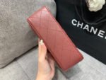 MINI RECTANGLE FLAP BAG 20CM BURGUNDY LAMBSKIN SILVER HARDWARE - Image 5