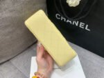 MINI RECTANGLE FLAP BAG 20CM YELLOW LAMBSKIN SILVER HARDWARE - Image 14