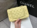 MINI RECTANGLE FLAP BAG 20CM YELLOW LAMBSKIN SILVER HARDWARE - Image 6