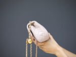 MINI RECTANGLE FLAP BAG 20CM LIGHT PINK LAMBSKIN GOLD HARDWARE - Image 13