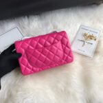 CC 20 CLASSIC SMALL DOUBLE FLAP BAG IN DEEP PINK CALFSKIN - Image 11