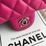 CC 20 CLASSIC SMALL DOUBLE FLAP BAG IN DEEP PINK CALFSKIN - Image 6