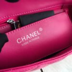 CC 20 CLASSIC SMALL DOUBLE FLAP BAG IN DEEP PINK CALFSKIN - Image 12