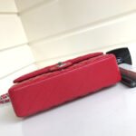 FLAP BAG MEDIUM 25CM RED LAMBSKIN SILVER HARDWARE - Image 3