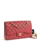 FLAP BAG JUMBO 30CM RED CAVIAR GOLD HARDWARE - Image 4