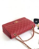 FLAP BAG JUMBO 30CM RED CAVIAR GOLD HARDWARE - Image 14