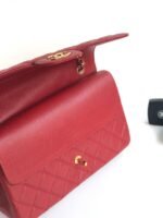 FLAP BAG JUMBO 30CM RED CAVIAR GOLD HARDWARE - Image 9