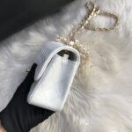 CC MINI 20 BAG IN WHITE CALFSKIN GOLD HARDWARE - Image 5
