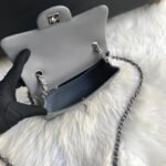 CC MINI 20 BAG IN SHADOW GREY CALFSKIN GOLD HARDWARE - Image 7