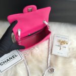 CC MINI 20 BAG IN BRIGHT PINK CALFSKIN WITH STRAP - Image 4