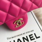 CC MINI 20 BAG IN BRIGHT PINK CALFSKIN WITH STRAP - Image 3