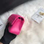 CC MINI 20 BAG IN BRIGHT PINK CALFSKIN WITH STRAP - Image 5