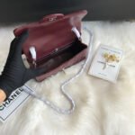 CC MINI 20 BAG IN RED BROWN CALFSKIN GOLD HARDWARE - Image 4