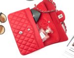 FLAP BAG MEDIUM 25CM RED CAVIAR SILVER HARDWARE - Image 11