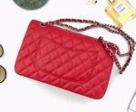 FLAP BAG MEDIUM 25CM RED CAVIAR SILVER HARDWARE - Image 8