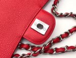 FLAP BAG MEDIUM 25CM RED CAVIAR SILVER HARDWARE - Image 9