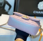CHANEL 25S CLASSIC FLAP 19 CM IN MAUVE PINK CAVIAR LEATHER WITH GOLD HARDWARE - Image 18