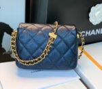 CHANEL 25S CLASSIC FLAP 19 CM IN BLACK CAVIAR LEATHER WITH GOLD HARDWARE - Image 12