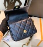 CHANEL 25S CLASSIC FLAP 19 CM IN BLACK CAVIAR LEATHER WITH GOLD HARDWARE - Image 18