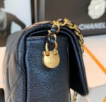 CHANEL 25S CLASSIC FLAP 19 CM IN BLACK CAVIAR LEATHER WITH GOLD HARDWARE - Image 4