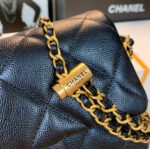 CHANEL 25S CLASSIC FLAP 19 CM IN BLACK CAVIAR LEATHER WITH GOLD HARDWARE - Image 2