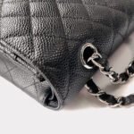 FLAP BAG 25 IN BLACK CAVIAR LEATHER SILVER HARDWARE - Image 11