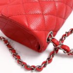 MINI SQUARE FLAP BAG 17CM RED CAVIAR SILVER HARDWARE - Image 14