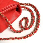 MINI SQUARE FLAP BAG 17CM RED CAVIAR GOLD HARDWARE - Image 4