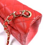 MINI SQUARE FLAP BAG 17CM RED CAVIAR GOLD HARDWARE - Image 6