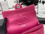 CC 25 CLASSIC SMALL DOUBLE FLAP BAG IN BRIGHT PINK CALFSKIN WITH STRAP - Image 6