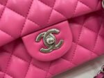 CC 25 CLASSIC SMALL DOUBLE FLAP BAG IN BRIGHT PINK CALFSKIN WITH STRAP - Image 14