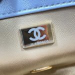 CHANEL 26S FLAP BAG 20 IN PASTEL BLUE-GRAY LAMBSKIN - Image 18