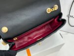 CC SMALL 23 FLAP BAG IN BLACK CALFSKIN GOLD HARDWARE - Image 7