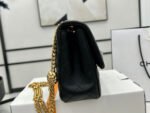 CC SMALL 23 FLAP BAG IN BLACK CALFSKIN GOLD HARDWARE - Image 8