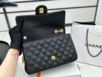 CC SMALL 23 FLAP BAG IN BLACK CALFSKIN GOLD HARDWARE - Image 4