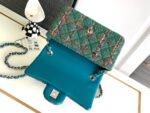CC MEDIUM 20 CLASSIC BAG IN GREEN FOREST WOOL TWEED - Image 12